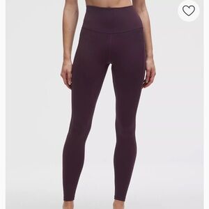 Lululemon Align High-rise Women's High-Waisted Burgundy Leggings -Size 12